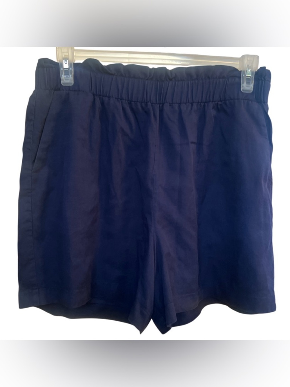 MAISON JULES - HIGH WAISTED NAVY BLUE elastic band 🩳 SHORTS